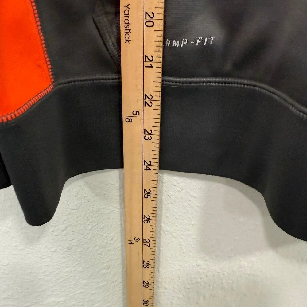 Nike Therma Fit Hoodie Gray‎ Orange Swoosh Athletic Performance Kids XL